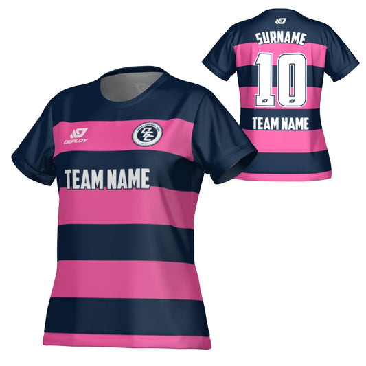 Hoops Womens Jersey - Navy & Pink