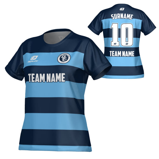 Hoops Womens Jersey - Navy & Sky Blue