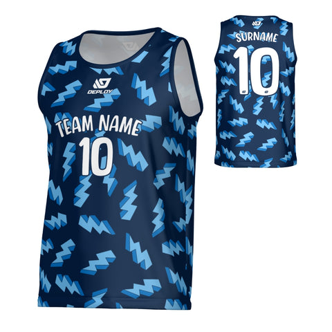 Lightning Sports Singlet - Navy