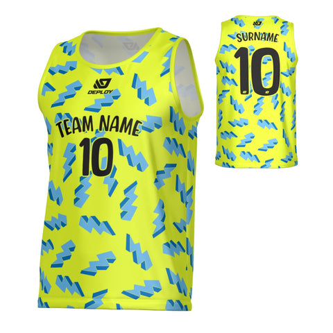 Lightning Sports Singlet - Neon Yellow
