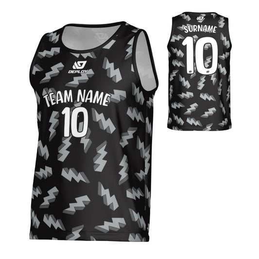 Lightning Sports Singlet - Black