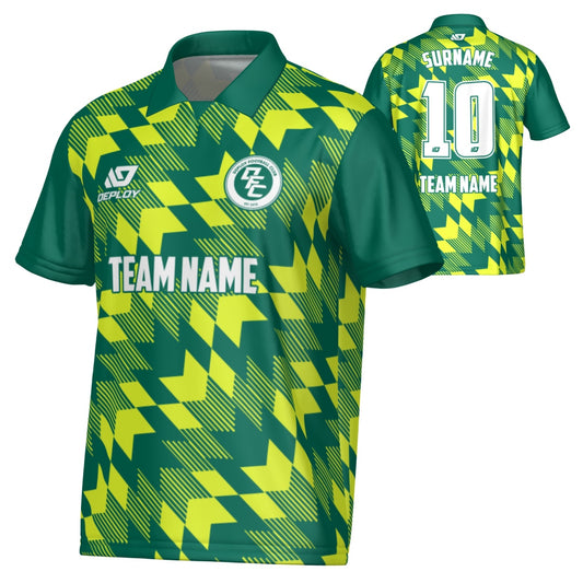 Leaves Collared Jersey - Green