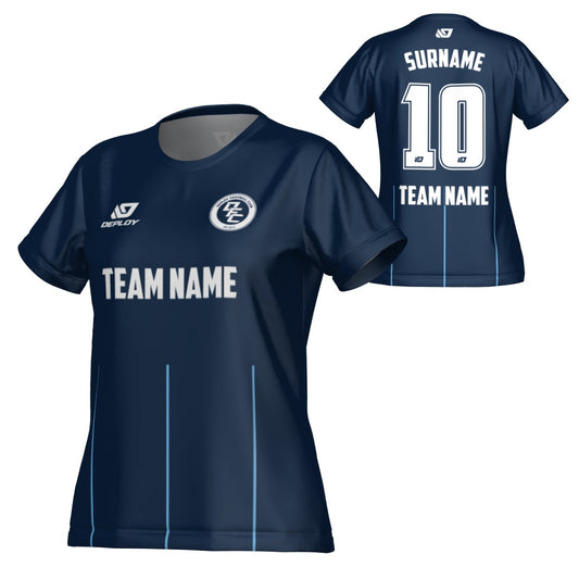 Linear Womens Jersey - Navy & Sky Blue
