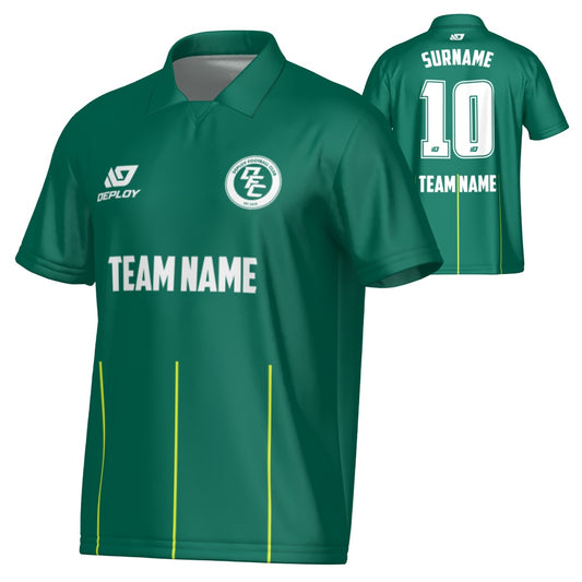 Linear Collared Jersey - Green