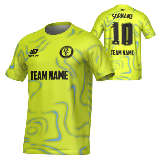 Marble Jersey - Neon Yellow