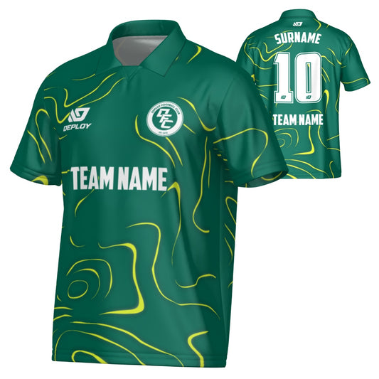 Marble Collared Jersey - Green