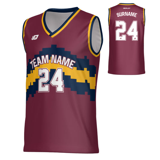 Altitude Basketball Jersey - Maroon & Navy