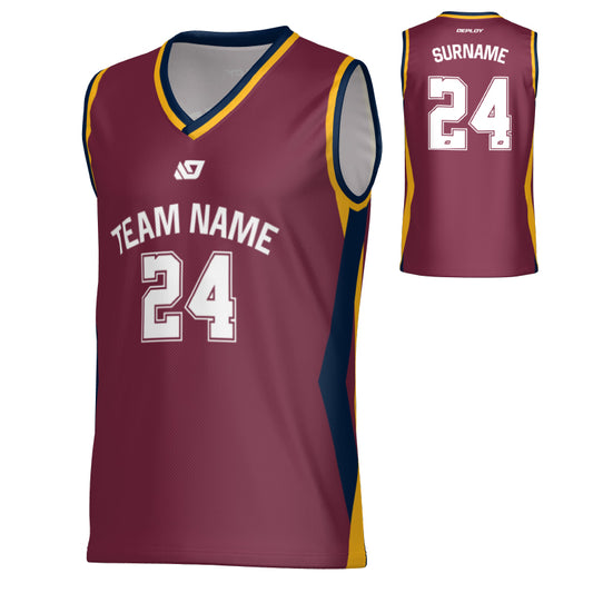 Arrow Basketball Jersey - Maroon & Navy