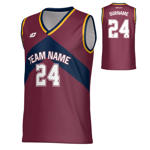 Aspire Basketball Jersey - Maroon & Navy