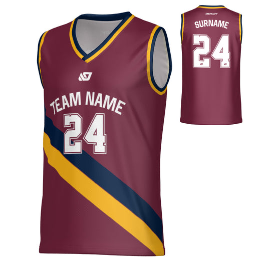 Drift Basketball Jersey - Maroon & Navy