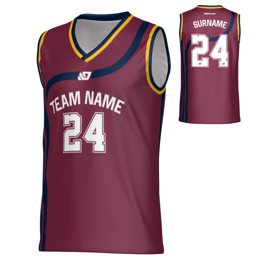 Halo Basketball Jersey - Maroon & Navy