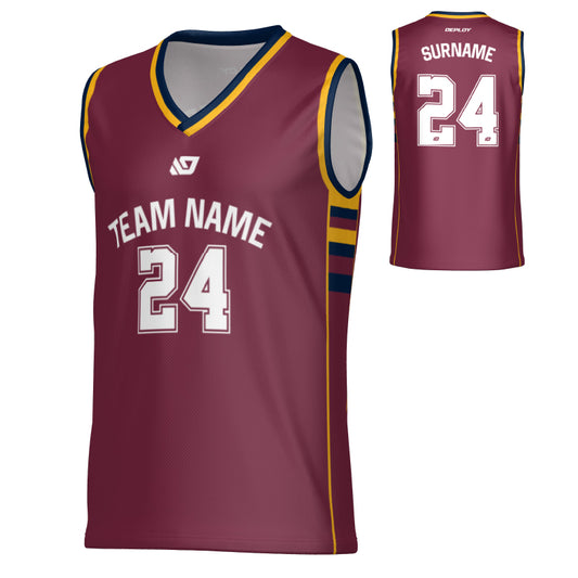 Varsity Basketball Jersey - Maroon & Navy