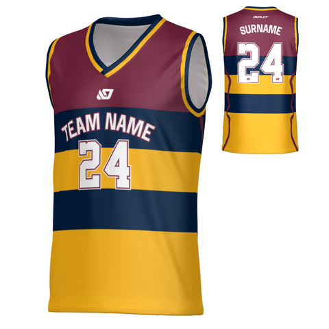 Victory Basketball Jersey - Maroon & Navy