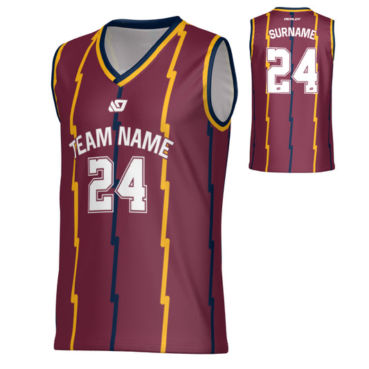Volt Basketball Jersey - Maroon & Navy