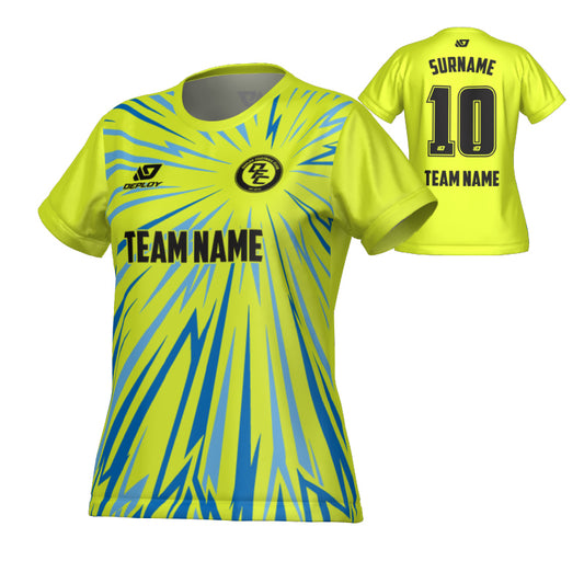 Burst Womens Jersey - Neon Yellow
