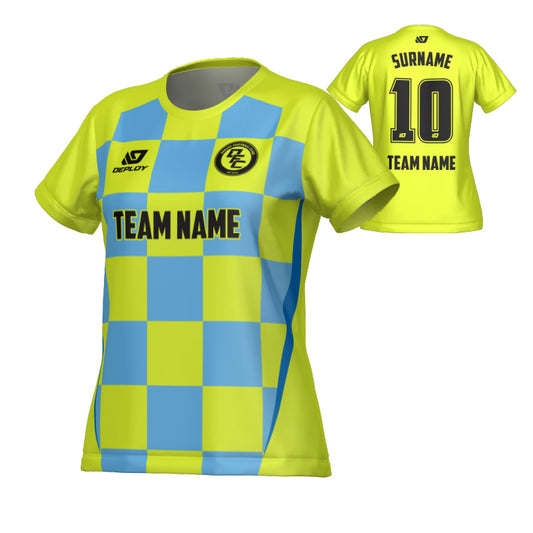 Checkers Womens Jersey - Neon Yellow