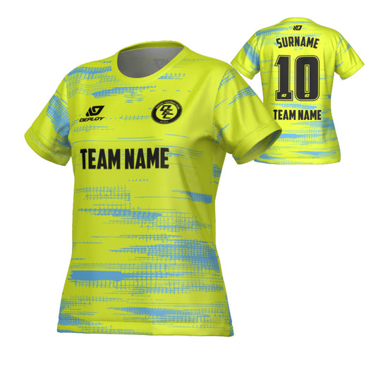 Distort Womens Jersey - Neon Yellow