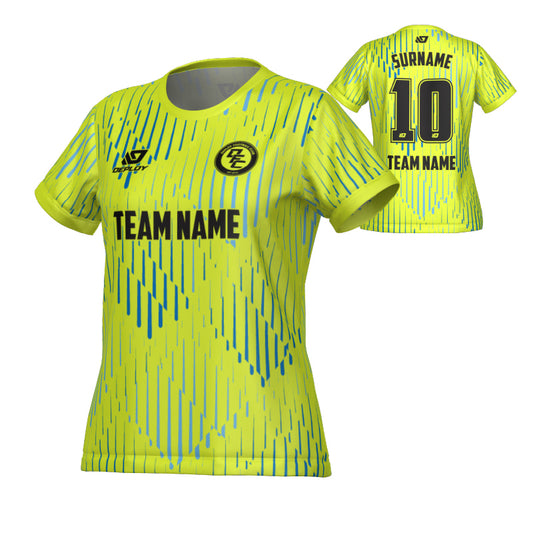 Drips Womens Jersey - Neon Yellow