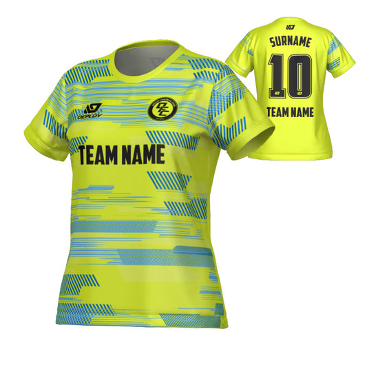 Glitch Womens Jersey - Neon Yellow