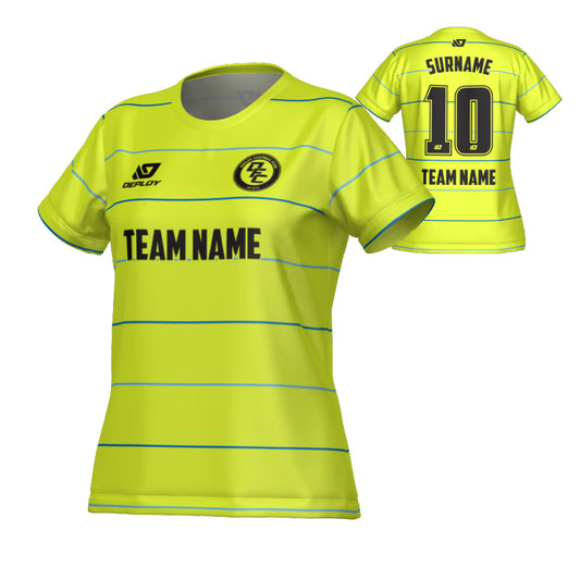 Grid Womens Jersey - Neon Yellow