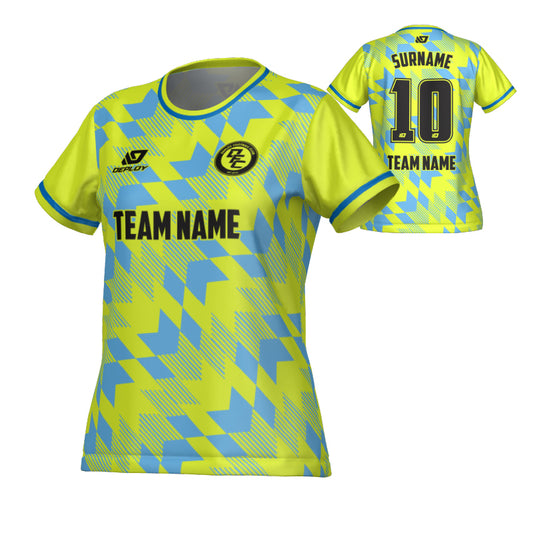 Leaves Womens Jersey - Neon Yellow