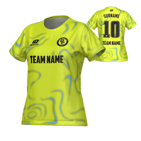 Marble Womens Jersey - Neon Yellow