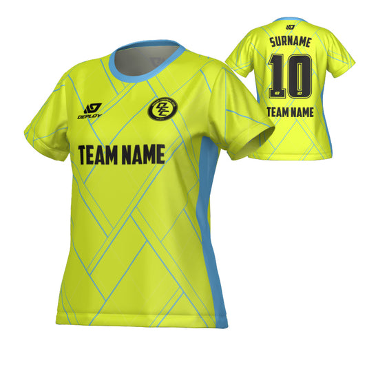 Plaid Womens Jersey - Neon Yellow