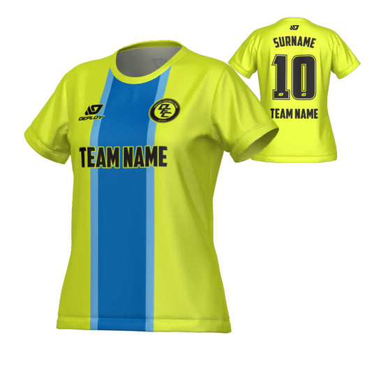 Stripe Womens Jersey - Neon Yellow