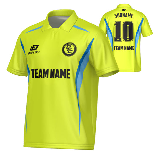 Arc Collared Jersey - Neon Yellow