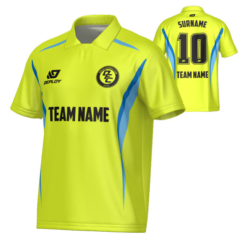 Arc Collared Jersey - Neon Yellow