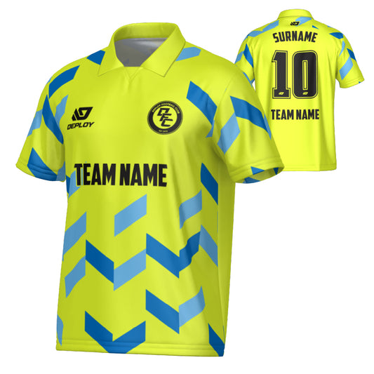 Arrows Collared Jersey - Neon Yellow