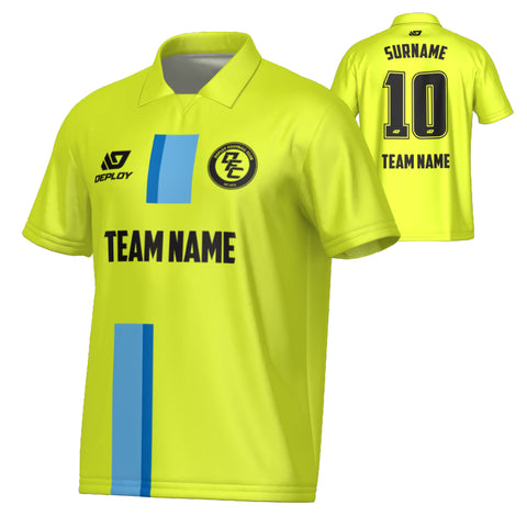 Block Collared Jersey - Neon Yellow