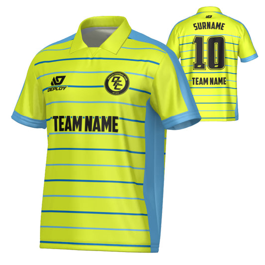 Cadence Collared Jersey - Neon Yellow
