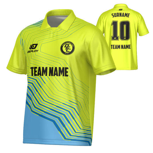 Circuit Collared Jersey - Neon Yellow