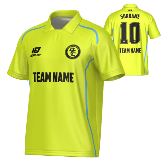 Contour Collared Jersey - Neon Yellow