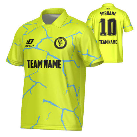 Cracks Collared Jersey - Neon Yellow