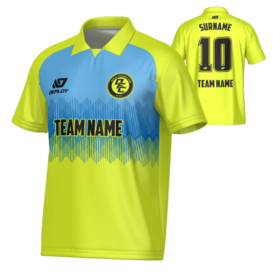 Echo Collared Jersey - Neon Yellow