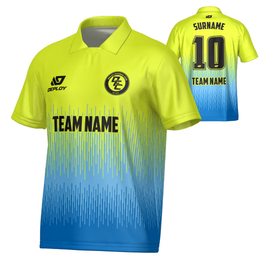Fade Collared Jersey - Neon Yellow