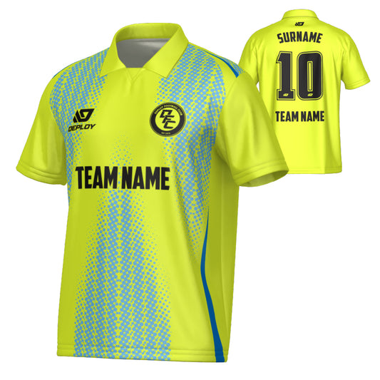 Half Tone Collared Jersey - Neon Yellow