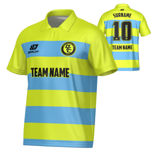 Hoops Collared Jersey - Neon Yellow