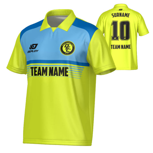 Horizon Collared Jersey - Neon Yellow