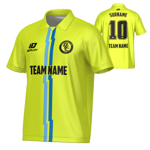 Lightning Collared Jersey - Neon Yellow