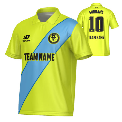 Sash Collared Jersey - Neon Yellow