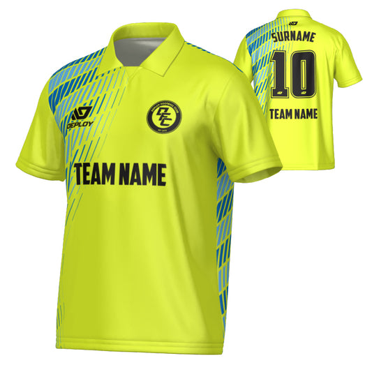 Spray Collared Jersey - Neon Yellow