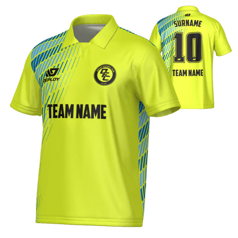 Spray Collared Jersey - Neon Yellow
