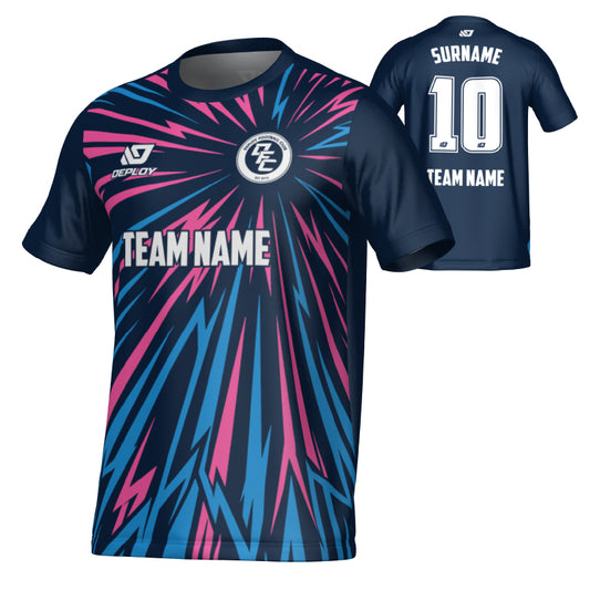 Burst Jersey - Navy & Pink