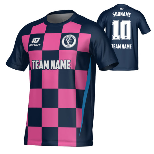 Checkers Jersey - Navy & Pink