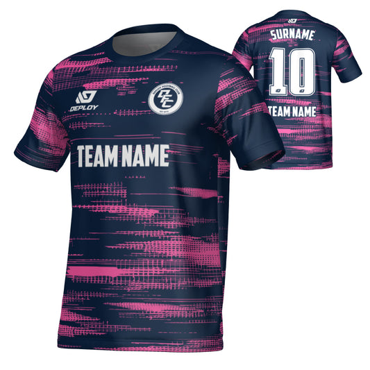 Distort Jersey - Navy & Pink