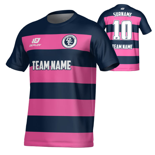 Hoops Jersey - Navy & Pink