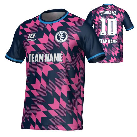 Leaves Jersey - Navy & Pink